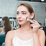 Bueart Design 19Pcs ULTRA SOFT Black labeled Makeup Brushes set Contains large powder Flat Foundation Blending Blush Face contour Concealers Brush (16Pcs Matte Black S) - Image 3