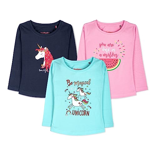 Image of Real Basics Girls Regular Fit Full Sleeves Tshirt (Pack of 3)