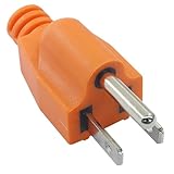 Biaungdo 1 Pack Neutral Ground Bonding Plug for Portable Inverter Generator, Surge Protector Ground Plug with Floating Neutral on RV Generator for Open Ground Error(Orange)