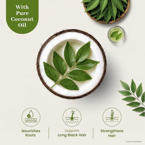 Image of Parachute Advansed Curry Leaf - Long Black Hair Oil | With Pure Coconut Oil | Nourishment for Black Hair & Growth 90ml