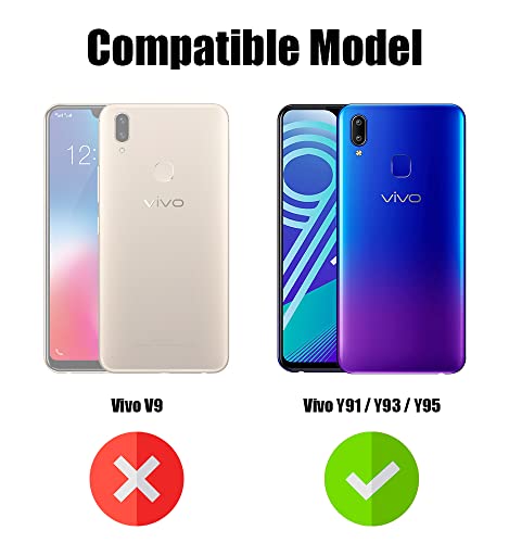 Image of Jkobi Back Cover Case for Vivo Y95 | Vivo Y93 | Vivo Y91 (Silicone Crystal Clear | Pure Camera Protection | Soft and Flexible for Charger and Headphone sockets | Shockproof Bumpers | Transparent)