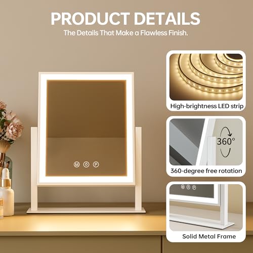 Espejo para Maquillaje con Luz y Rotación 360° miniatura 3