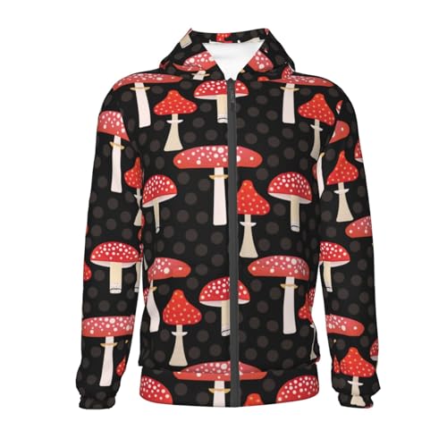 Forest Mushrooms Kid Hoodies Boys Zip Up Sweatshirts Girls Pullover with Pocket2