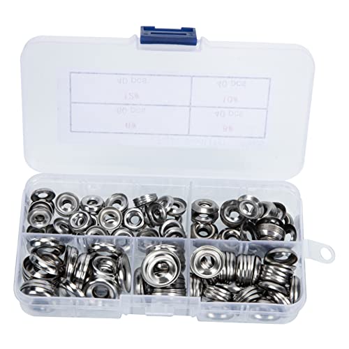 GLEAVI 180Pcs Stainless Steel Countersunk Washers Assortment Kit for DIY Craft and Industrial Equipment Fisheye Gasket Bowl Shaped Design