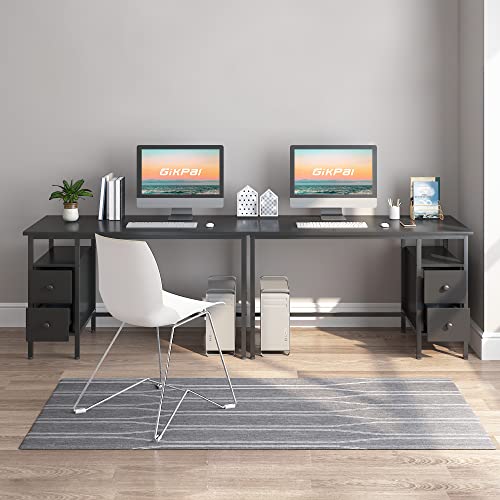 Gikpal Gaming Desk With Drawers, 47 Inch Computer Desk With Storage For Home Office, Work Writing Workstation Desks, Black #TOP5