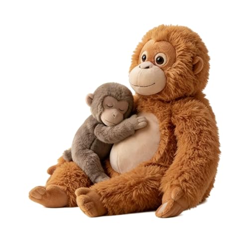 LLZFHXNTH Punch Monkey Plush 13.78 Inch Protect Punch The Monkey Soft Key Chain You Are Never Alone Cute Animal Plush Home Desk Decor