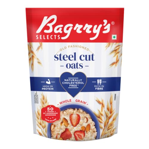 Image of Bagrry's Steel Cut Oats 1.5kg | High in Protein & Fibre | Old-Fashioned Oats | Non-GMO | No Added Sugar | Irish Oats | Weight Management | Regulates Cholesterol | Healthy Breakfast Cereal | No Added Preservatives
