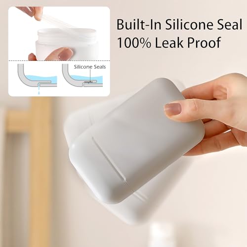 Leak Proof Travel Soap Case with Draining Layer, Portable Soap Container for One Regular Bar Soap, Shatter-Proof Soap Holder for Traveling,Camping,Gym,Outdoor,Compact Bar Soap Caddy (Gray) - Image 4