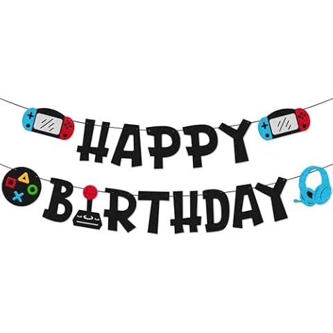Video Game Birthday Banner Cover
