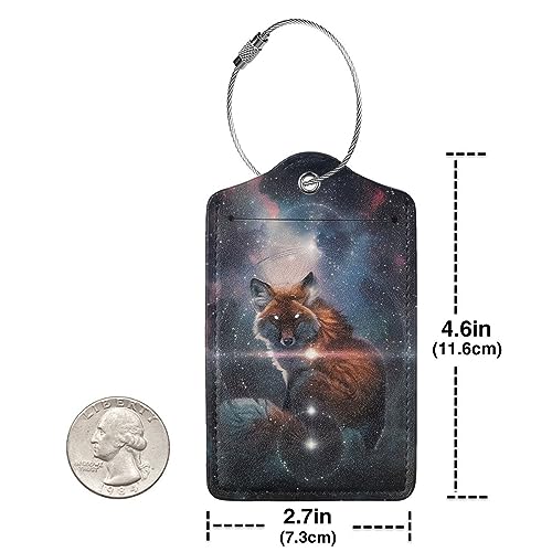 Étiquette de bagage Fox On The Galaxy pour valise et vacances