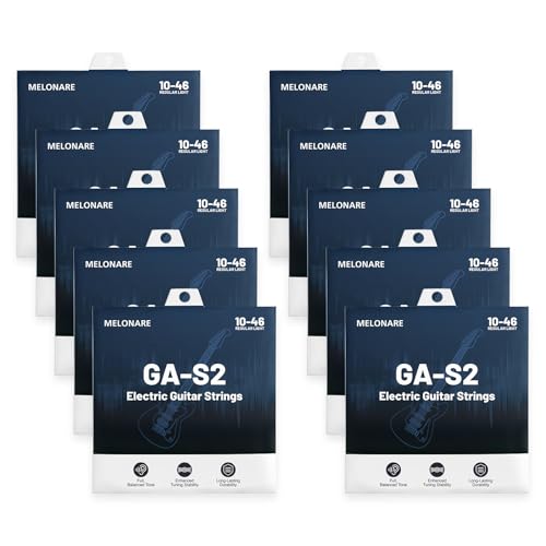 MELONARE Lot de 10 cordes guitare électrique Regular Light GA-S2-10