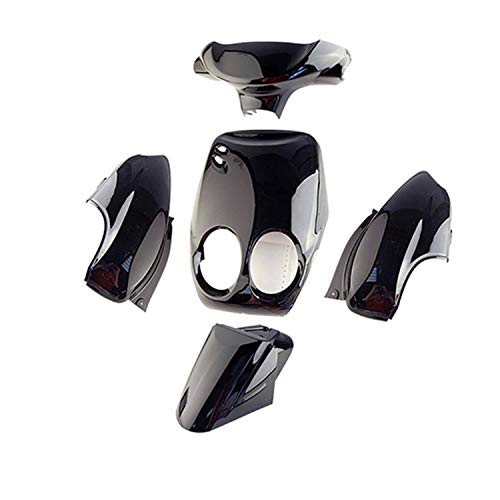 Kit carenages MBK Ovetto 1997-2006 noir brillant 5 pieces pour scooter