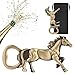 LULLEA Horse Beer Bottle Opener, Equestrian Gifts Horse Gifts for Women Men, Ideal for Race Day Birthday Christmas Holiday Home Decor, Bronze beer accessories with Bag