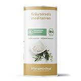 Histaminikus Kräutersalz mediterran, Bio Gewürzmischung (180g), hefefreies Naturprodukt ohne Geschmacksverstärker, histaminarm, fodmap-bewusst, glutenfrei, vegan und geeignet bei Reizdarm