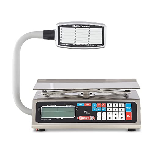 Báscula electrónica TORREY PC40LT HS 40 lb 8 teclas acceso