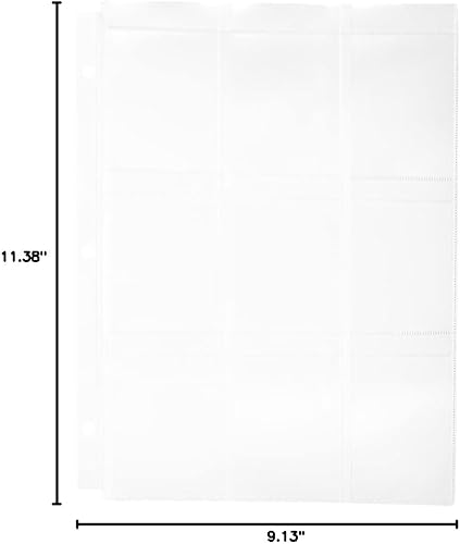 Miniatura 4 de JAM PAPER Páginas de colección de carpetas de plástico, 2 ranuras, 9 18 x 11 38 pulgadas, 20 hojaspaquete