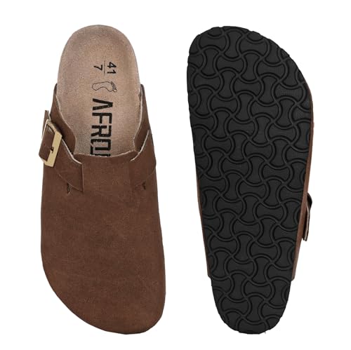Image of AFROJACK Men's Leather Sandals Lightweight With EVA Sole