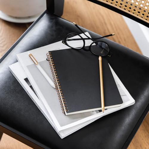 A5 Siyah Kraft Karton Kapak 70 Yaprak 110 gram Çizgili Not Defteri - Görsel 5