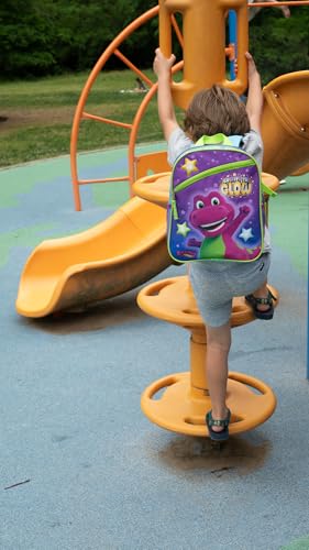 Image of AI ACCESSORY INNOVATIONS Barney The Purple Dinosaur Mini Backpack, 12 x 10 x 4 inches, Kids School Bag with Zip Pockets, Purple