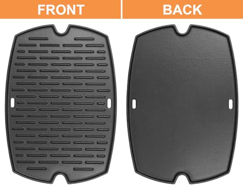 Image of 7582 Griddle & 69957 60040 Burner Tube Parts for Weber Q1200 Q1000 Q100 Q120 386001 50060001 Replacement Parts, for Weber Q Griddle Insert 65810 7644 69934 65465, for Weber Baby Q Accessories