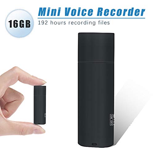 Mini Voice Recorder, 16GB Audio Recorders USB Flash Drive, 20 Hours Battery Recording