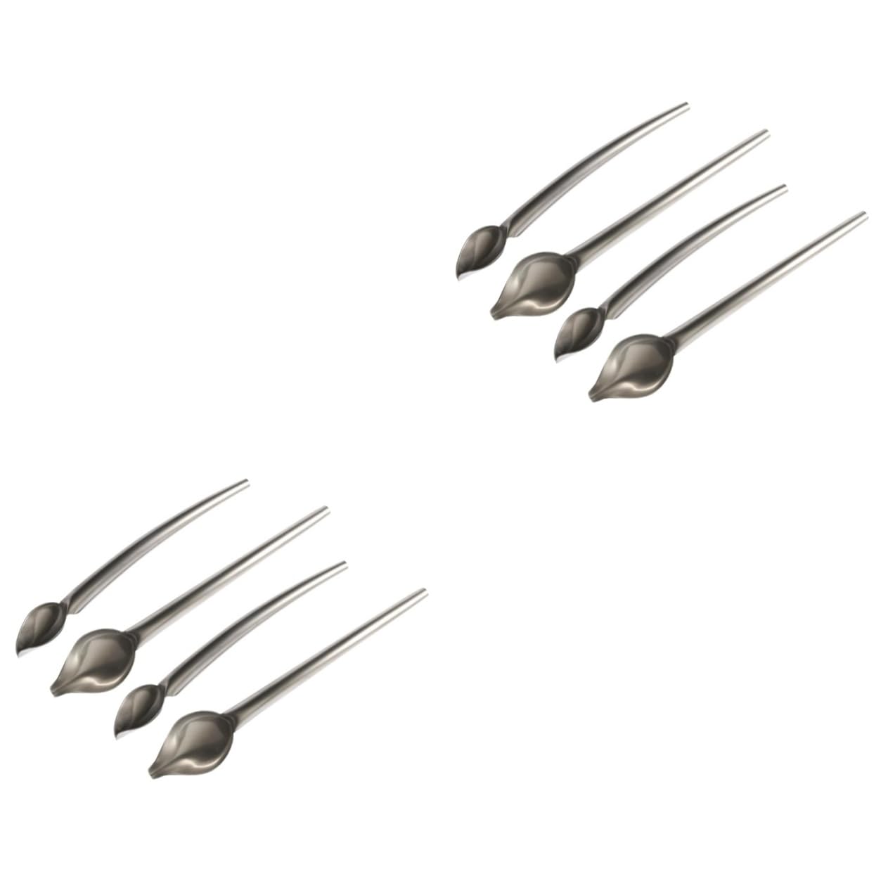 TOPBATHY 8 Pièces Gadget de Cuisson décor crème Dessin cuillère culinaire Outil de décoration de Dessert cuillères en Acier Inoxydable pour la Sauce Le Dessert Petits Outils Moule a Gateau
