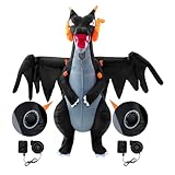 AQINGR Performance Costume Adult Funny Inflatable Suit for Halloween, Christmas, Cosplay, Birthday Party, Bar, Club Black Dragon L