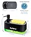 Hand and Dish Soap Dispenser Set for Kitchen, Dual Soap Dispenser with Sponge Holder, 3-in-1 Countertop Soap Pump Dispenser for Kitchen Sink, Useful Kitchen Gadgets - Black