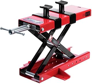 VIVOHOME Steel Motorcycle ATV Scissor Lift Jack Crank Hoist Stand with Saddle