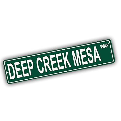 Brotherhood Aluminum Street Sign for Deep Creek Mesa - Colorado Wall Decor