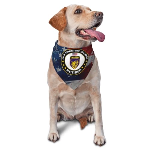US Army 13th Airborne Division Retired Dog Scarf Pet Bandana Cat Pet Bibs