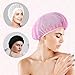 4pcs Mesh Sleeping Caps for Curly Hair, Mesh Sleep Bonnets For Sleeping Night, Hair Net For Rollers, Elastic Hairnet for Women (White, Pink, Light Blue, Black)