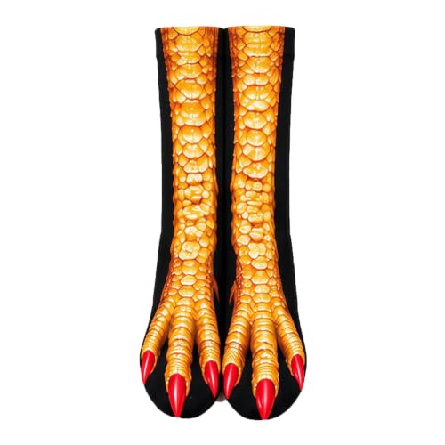 Unisex Novelty 3D Chicken Feet Socks Ugly Christmas Costume Crew Socks - image 6