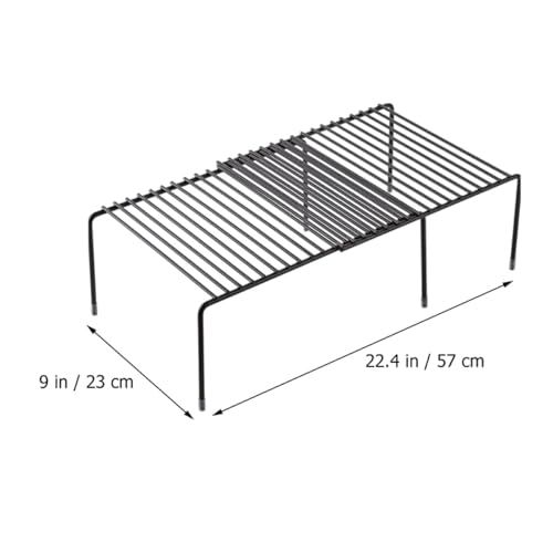 Organisateur cuisine en métal noir étagère extensible pour le rangement des placards