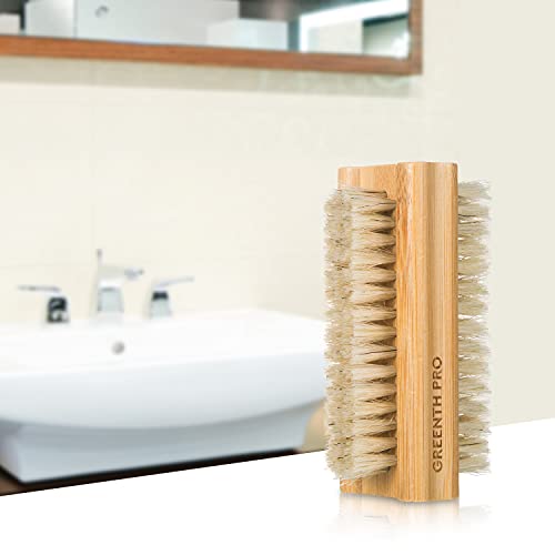 Greenth Pro Bamboo Boar Bristle Nail Brush-3Pcs Wooden Nail Scrub Brush For Toes And Nails,Cleaning Nail Brush #TOP4