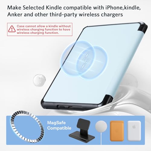 Image of CoBak Magnetic Case for 7 inch Kindle Paperwhite 12th Gen 2024 and Kindle Colorsoft - Compatible with iPhone MagSafe, for Samsung /Belkin /Anker Wireless Charging Pads, Lightweight, Auto Sleep Wake