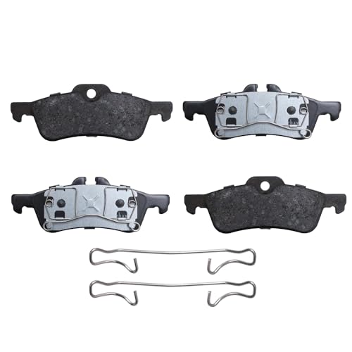 Image of Detroit Axle - Brake Pads for 2002-2008 Mini Cooper Front and Rear Ceramic Brake Pads with Hardware 2003 2004 2005 2006 2007 Replacement