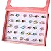 PinkSheep Diamond Rings for Kids, Girl 36PCS Colorful Rhinestone Rings, Sparkle Adjustable, Girl Pretend Play and Dress Up Rings