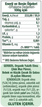 Gerber Organic Yulaflı Elma, Çilek ve Muz Püre 110g​ - Görsel 3