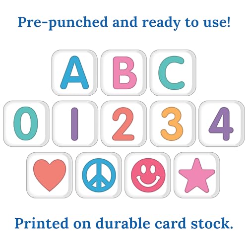 Image of Carson Dellosa Crafty and Cool 216-Piece Bulletin Board Decorations, 3.5 inch Colorful Letters, Numbers, and Symbols for Party, Back to School Decorations, and Classroom Decor