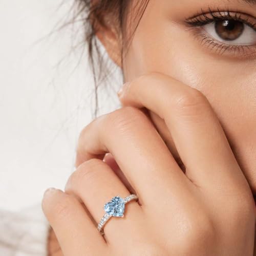 Image of Miss Highness 925 Silver Heart Solitaire Adjustable Ring for Women and Girls | Elegant Design | Silver Jewellery With Authenticity Certificate | Gift for Girlfriend Wife | Office Wear Ring