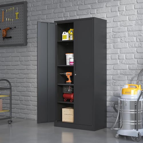 Image of Metal Storage Cabinet for Garage, Tool Cabinet, Utility Cabinet