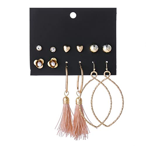 Boucles d'oreilles bohème grand lot de 6 paires cadeau idéal pour anniversaire et fête