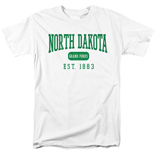 University of North Dakota Official Founded Date Unisex Adult T-Shirt, White, Medium