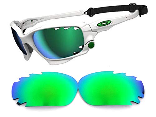 GALAXYLENSE Lentes de Repuesto para Oakley Racing Jacket Verde Esmeralda Color Polarizadas, Gratis ENVÍO y MANEJO - Verde Esmeralda, Regular Cover
