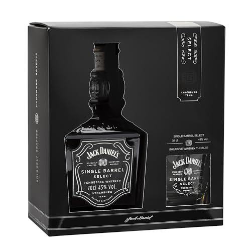Jack Daniel’s Single Barrel Select 70cl Limited Edition 1 Bicchiere - Whiskey speziato invecchiato in botti di rovere. 45% vol.