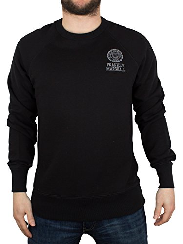 Franklin & Marshall Crew Neck-Felpa Uomo, NEGRO