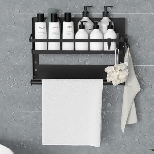 DUNSOO Especieros para Cocina, Organizador de Especias sin Taladro con Portarrollos y 4 Ganchos, Especiero pared Para Baño,Cocina - imagen 3