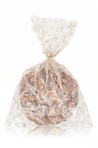 Italpak Sacchetti Trasparenti Natalizi, Buste Celophan Per Caramelle, Biscotti, 35X50Cm, 50 Pezzi, Colore Oro