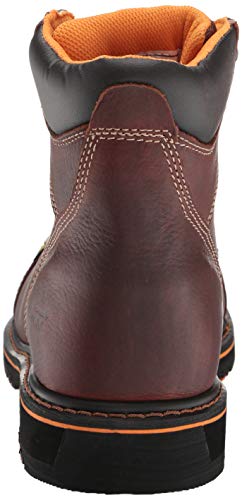 Bota de trabalho confortável masculina Ad Tec de couro trançado de 15 cm com bico macio
